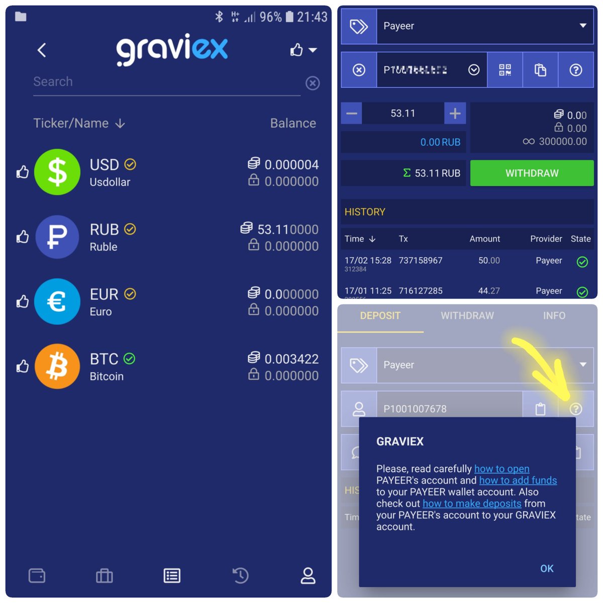 graviex_net's tweet photo. 🔔Do you remember that #GRAVIEX do not charge any fee for your crediting or withdrawing a fiat (#USD, #EUR, #RUB) currencies? Then hurry up to try! 🤑

How to make a Deposit - https://t.co/59lXs8xTI2
How to make a Withdrawal - https://t.co/APIaxwGpxY https://t.co/5f55faXPfv