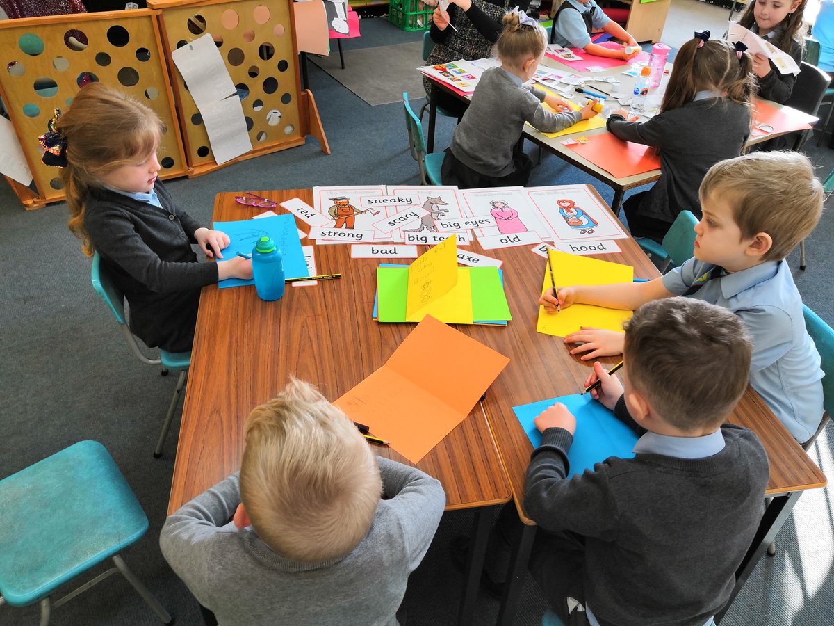 OLRprimary's tweet photo. P1c were working on reading clocks,  sequencing time, painting a setting with characters and creating their own retelling of 'Little Red Riding Hood.' #busybees #primaryone #activestations #fairytales #topic #interdisciplinary https://t.co/8CUkVa9fhG