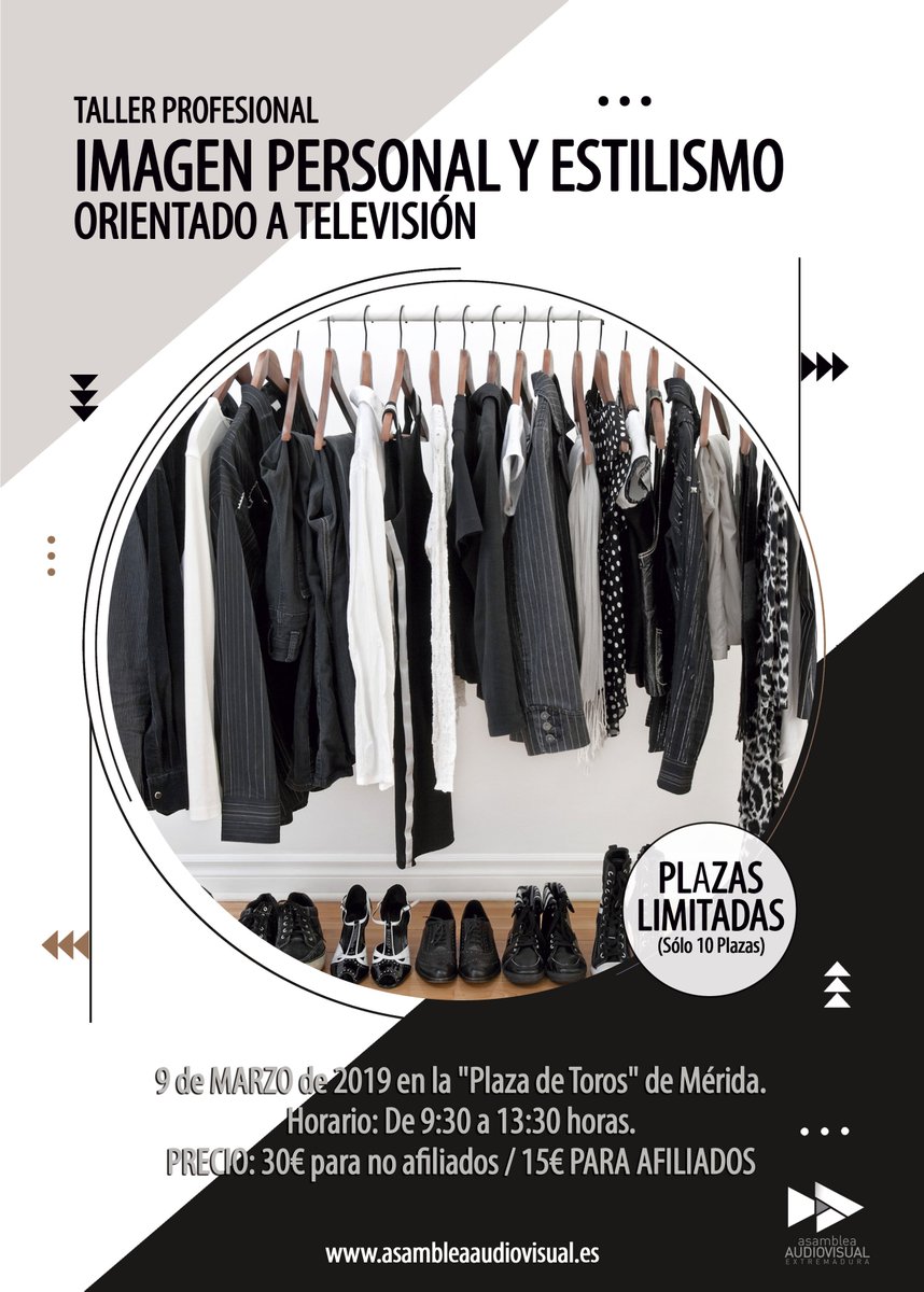 SindicatoASAEX's tweet photo. Nuevo Taller Profesional de Imagen Personal y Estilismo orientado a Televisión organizado por ASAEX. PLAZAS LIMITADAS!
MÁS INFORMACIÓN: https://t.co/NYAYZpsTcu
#ASAEX #TallerASAEX #TallerImagenPersonal #TallerEstilismo #TallerTelevisión #ImagenPersonal #Estilismo https://t.co/dpsgeeZuhq