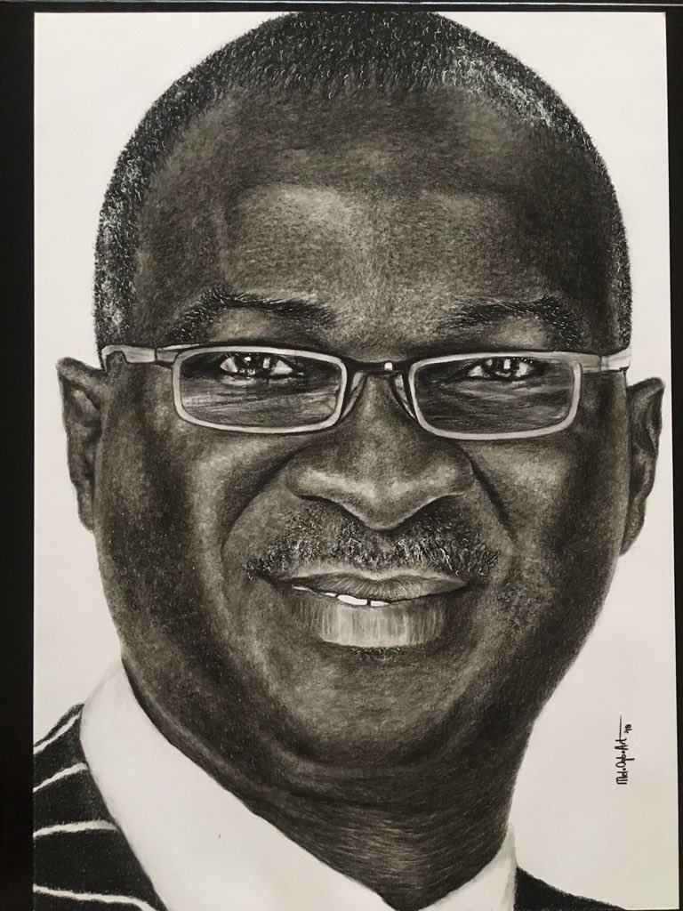 mel_ogb's tweet photo. Throwback to this commissioned portrait I did of the Honorable Minister of Power,Works and Housing for his birthday last year ✨✨#babatundefashola @fmpwh https://t.co/RTz1RGBaPx