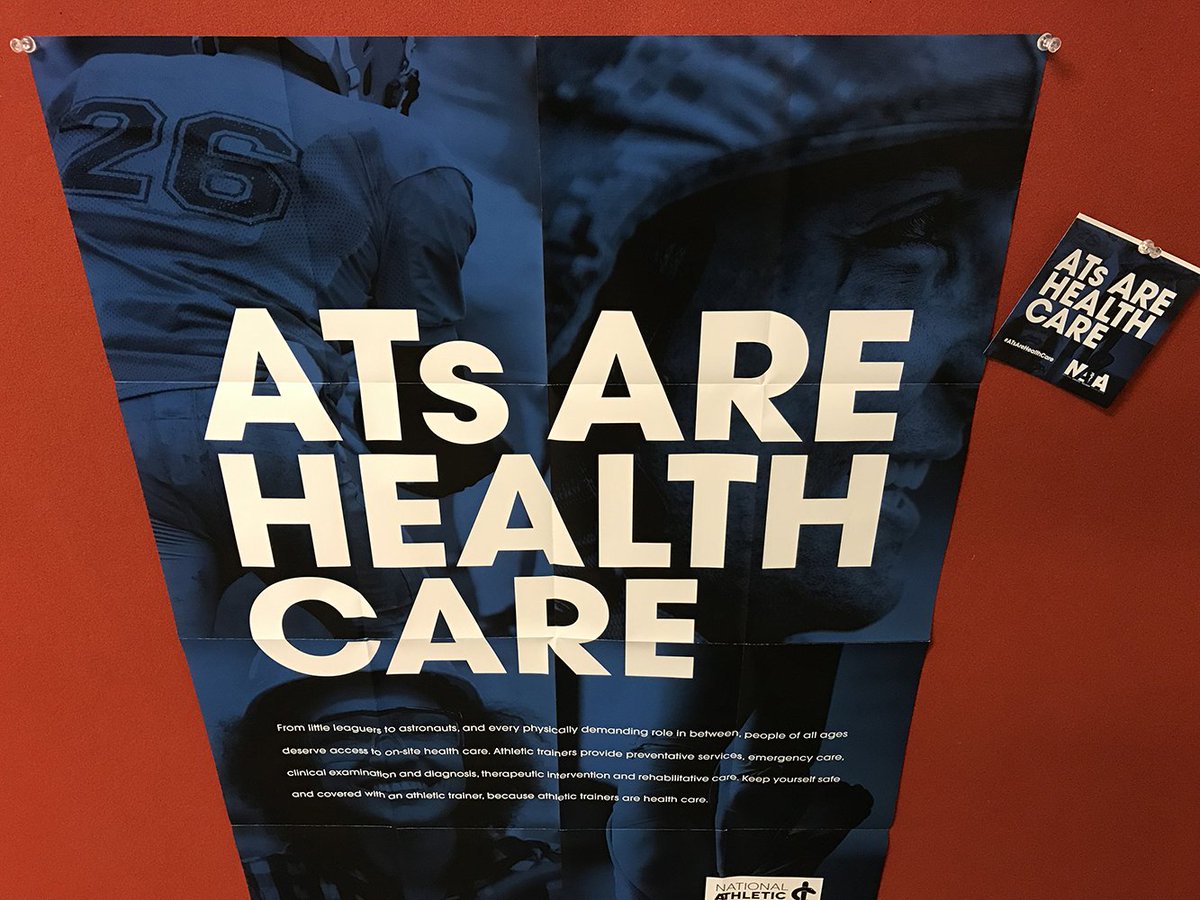 NATA1950's tweet photo. Stock up to celebrate! Get a free #NATM2019 poster and #ATsAreHealthCare sticker with every order of $10 or more from the NATA Gear store. Use promo code NATM2019. https://t.co/JStEZnrBTe https://t.co/kudmTWmveW