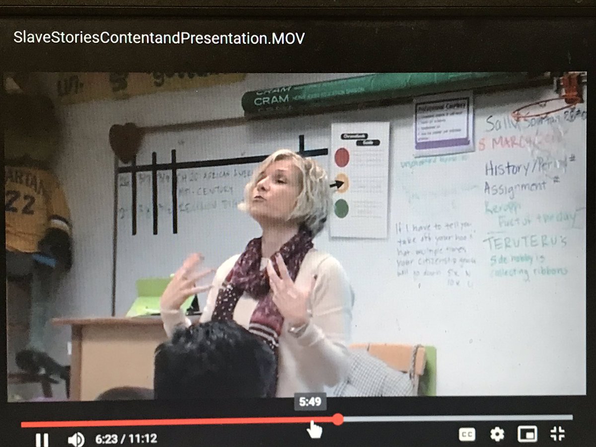 HistoryFrog's tweet photo. Thank you to my awesome co-worker @FirstAveTheatre preparing my students to make history come to life as they share their enslaved person’s story with their story quilt project. These will be awesome @Flipgrid videos! Grateful to have a video of her presentation to share w Ss! https://t.co/4g8Vwi403l