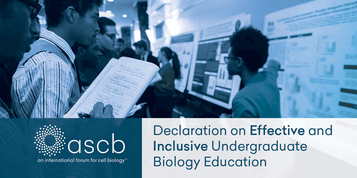 ASCBiology's tweet photo. Through effective inclusive education, we will be able to cultivate all available talent to forge new scientific frontiers ,address pressing societal challenges of our time. ASCB Declaration on Effective and Inclusive Undergrad Biology Ed #ASCBeducates https://t.co/w82knm3s6H https://t.co/nntEzx6R5s