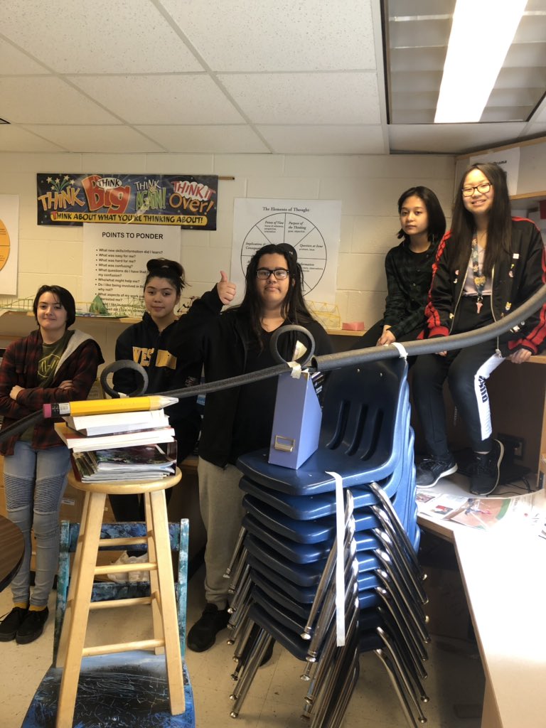 UBMS_SIGNET's tweet photo. 8th graders working hard on creating their own unique roller coaster rides with marbles and pipe insulators! #gifted #FabFunFeb #SMS https://t.co/VVgRLARWSh