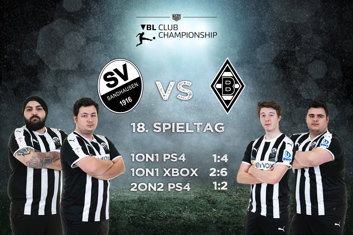 ➡️#FIFA19 #VBLClubChampionship Spieltag 18

Herbe Niederlage zum Start. Wir lassen uns aber davon nicht unterkriegen💪

#GGWP <a href="/borussia_esport/">Borussia-E-Sports</a> 

#ern #SVSeSport #lokal #WirEchtanders