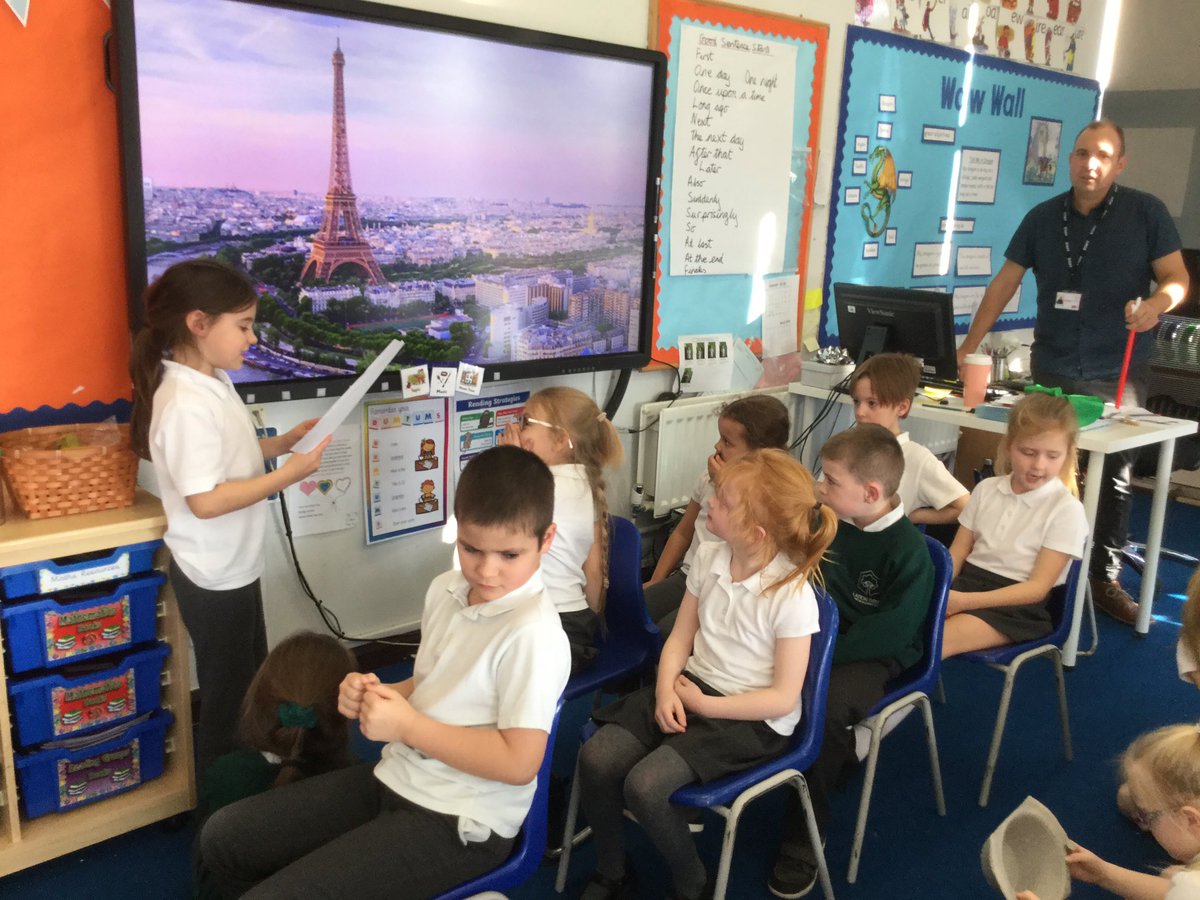 NET_LattonGreen's tweet photo. Class 2 visited London on a guided bus tour. Next was a quick flight to Egypt. Then a flight to Paris. Finally, they traveled back to London on the Eurostar. Class 2 loved learning about transport on their virtual tour. #NET_History https://t.co/aIJJJiyfSz