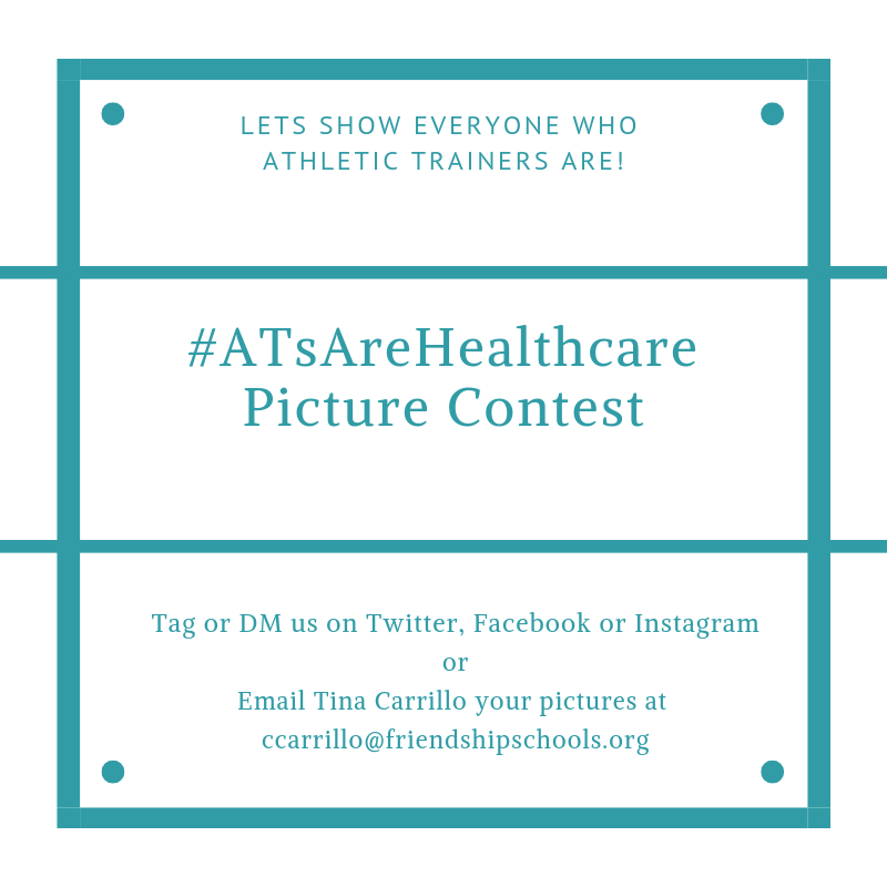 D3_MAATA's tweet photo. During #NATM2019 we want to celebrate #AthleticTrainers &amp; show the value and importance that ATs have on their patients. Submit pictures for the MAATA #ATsAreHealthcare Picture Contest. Winner gets a FREE registration to #MAATA2019.

https://t.co/YspkLmvJNN https://t.co/q7kKxKzGAO