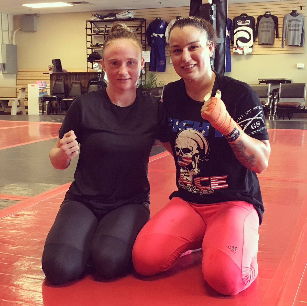 Solid work this am with <a href="/JJAldrich1/">JJ Aldrich</a> 🥊👊🏼 #teamrocky #teamaldrich #ufc #wmma