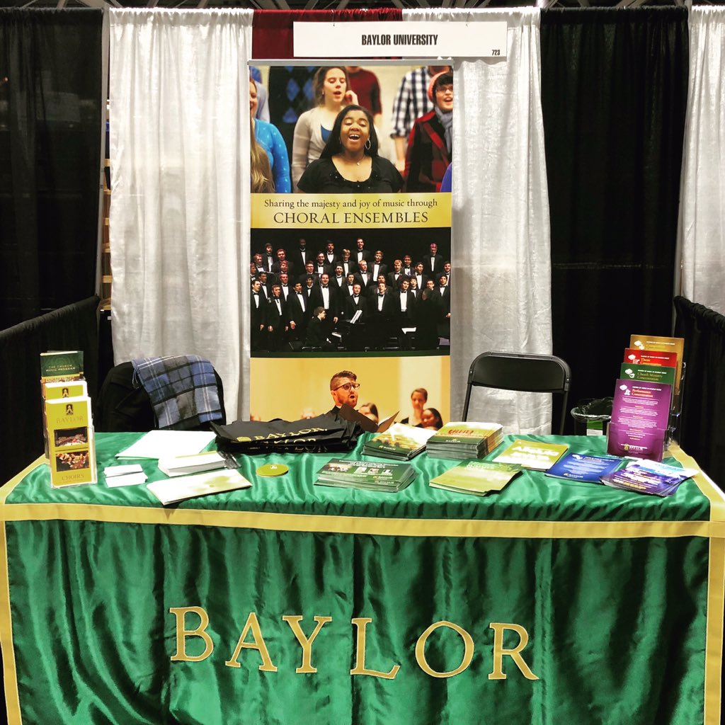 We’re at ACDA! Come see us at booth 723 at the conference, and then be sure to check out the Baylor Men's Choir in concert today! If you're on the Gold Track, you can hear them at 2:30PM, and on the Blue Track, you can hear them at 4:45PM. #baylormusic #ACDA2019 #BUMC