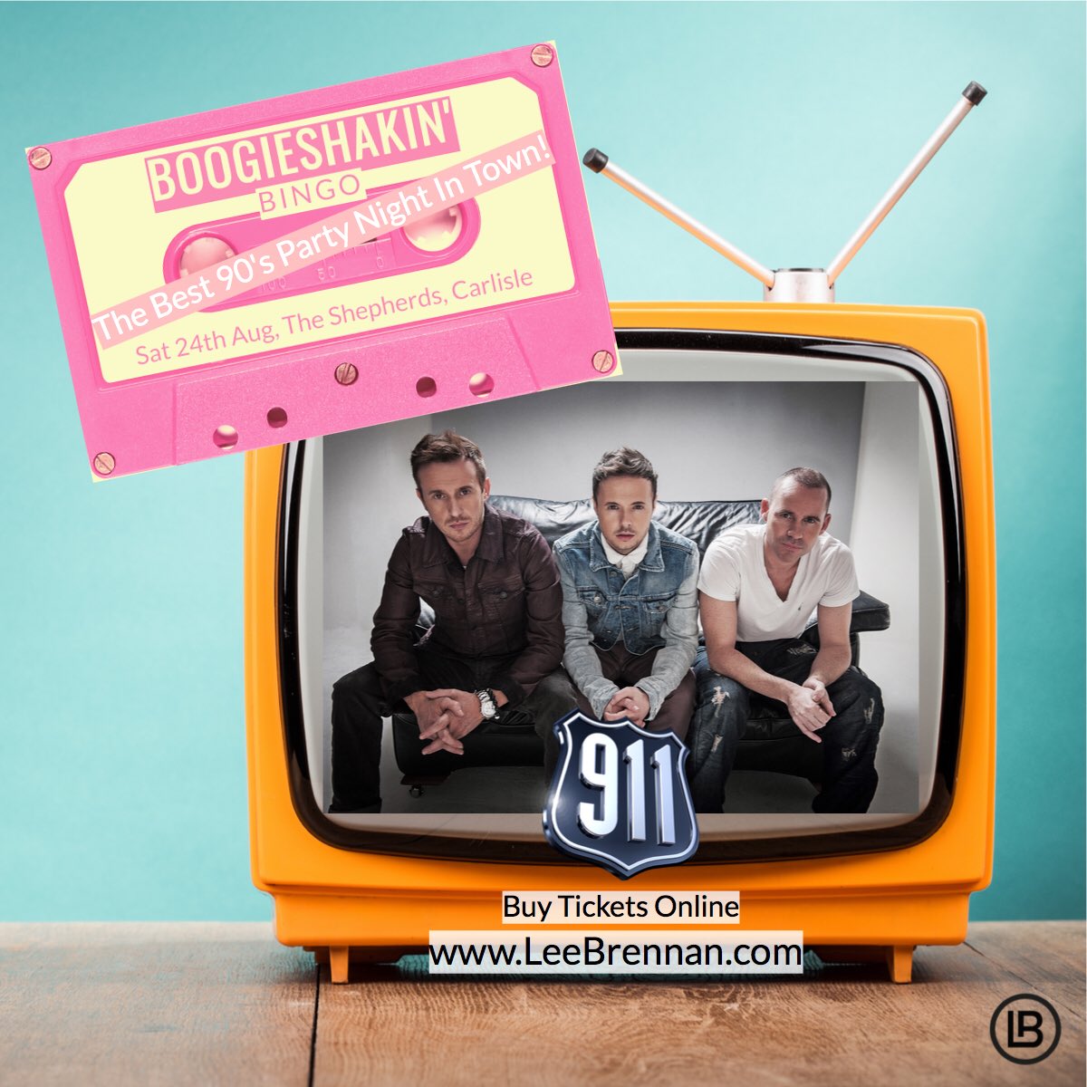 *On Sale This Friday 1st March 8pm*

BOOGIESHAKIN’ BINGO 
The Biggest &amp; Best 90’s Party Night In Town! Sat 24th Aug, Carlisle

911 perform their  hits!

TICKETS >> LeeBrennan.com

#Carlisle #Cumbria <a href="/MrLeeBrennan/">Lee Brennan</a> <a href="/jimmyconstable/">RTFKT</a> <a href="/MrSpikeDawbarn/">Simon'Spike'Dawbarn</a> <a href="/911official/">911</a>