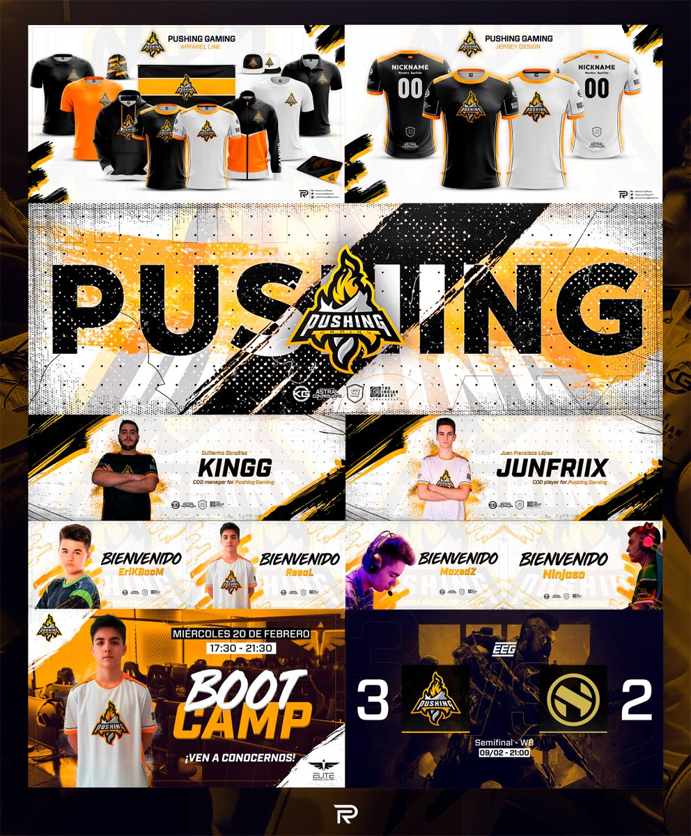 raaulyt's tweet image. LÍNEA GRÁFICA PARA @PushingGaming 

Aquí tenéis todos los diseños realizados a los chicos de Pushing Gaming en estos dos meses atrás. ¡Un gran equipo al que aprecio mucho! 

¡Todo el apoyo es agradecido! 🔃❤️

Proyecto: behance.net/gallery/768842…

#GoPushing 🧡