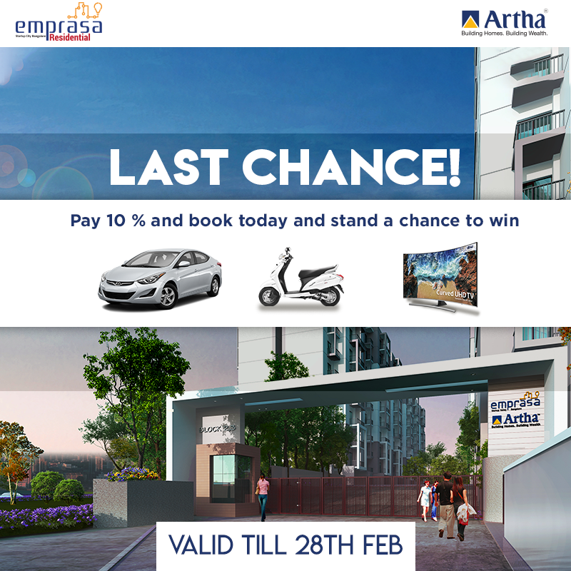 ArthaProperties's tweet photo. 1 Day remaining - It's your last chance to grab this amazing offer!
Click here to book today -  https://t.co/CHl9xxtC0c
#LastChance #RealEstate #Offers #LuckyDraw https://t.co/fdfVRt7Y8I
