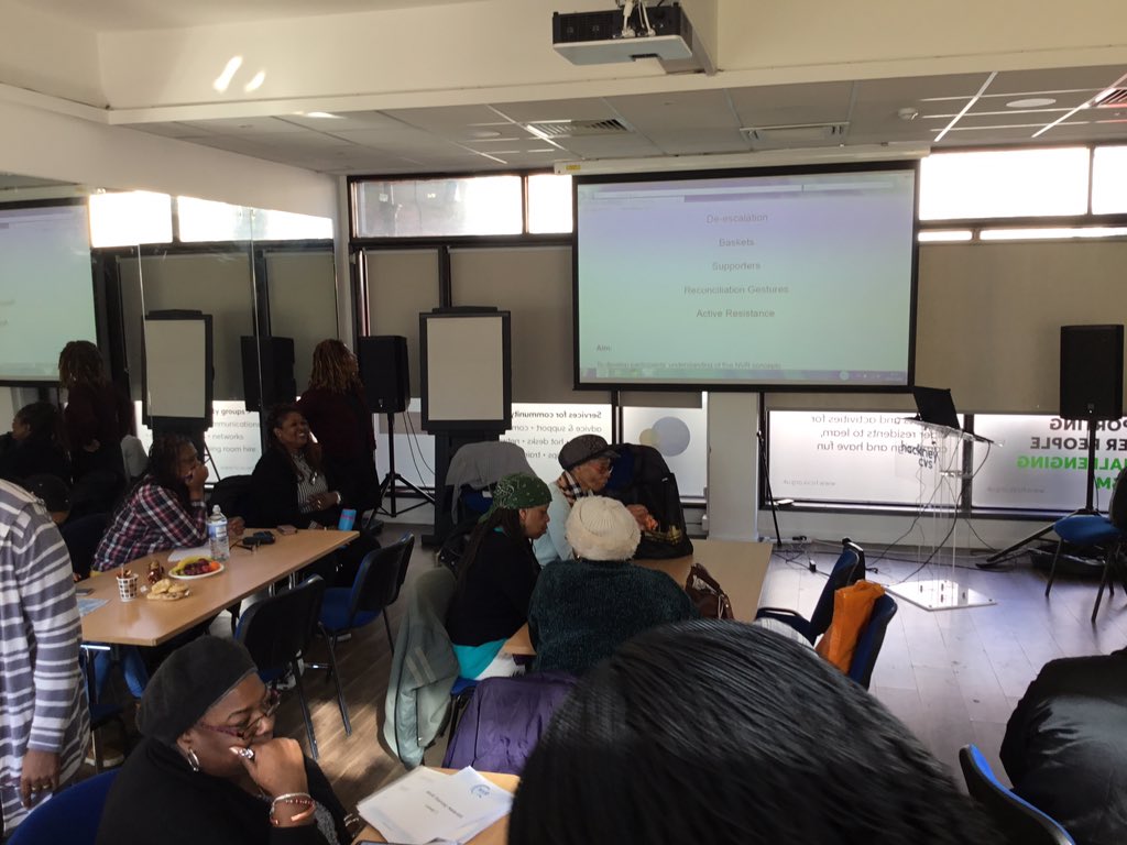 Delivered second day of Non  Violent  Resistance  Parenting  Programme  to BME community leaders on Monday , two more to go and then talking about how to support communities BME leaders to deliver NVR in the communities.