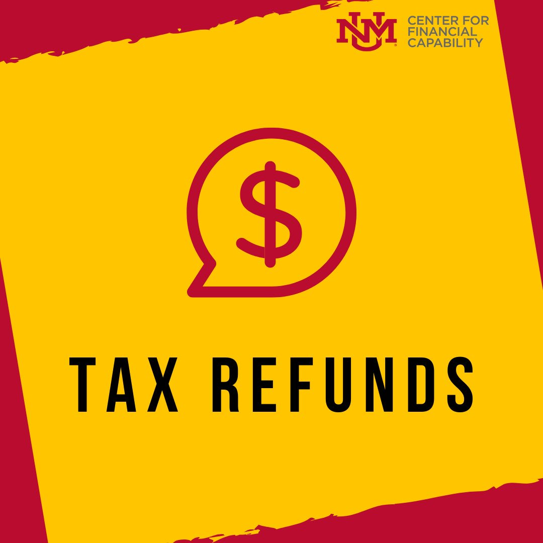 UNMCFC's tweet photo. Check out this last article in our tax themed week! After you figure out everything about taxes and get them filed, what do you do with your refund? Click the link in our bio to access this article!
We’ll see you at 3:30 for “don’t let this season be TAX-ing”! https://t.co/RlXrgS5b55