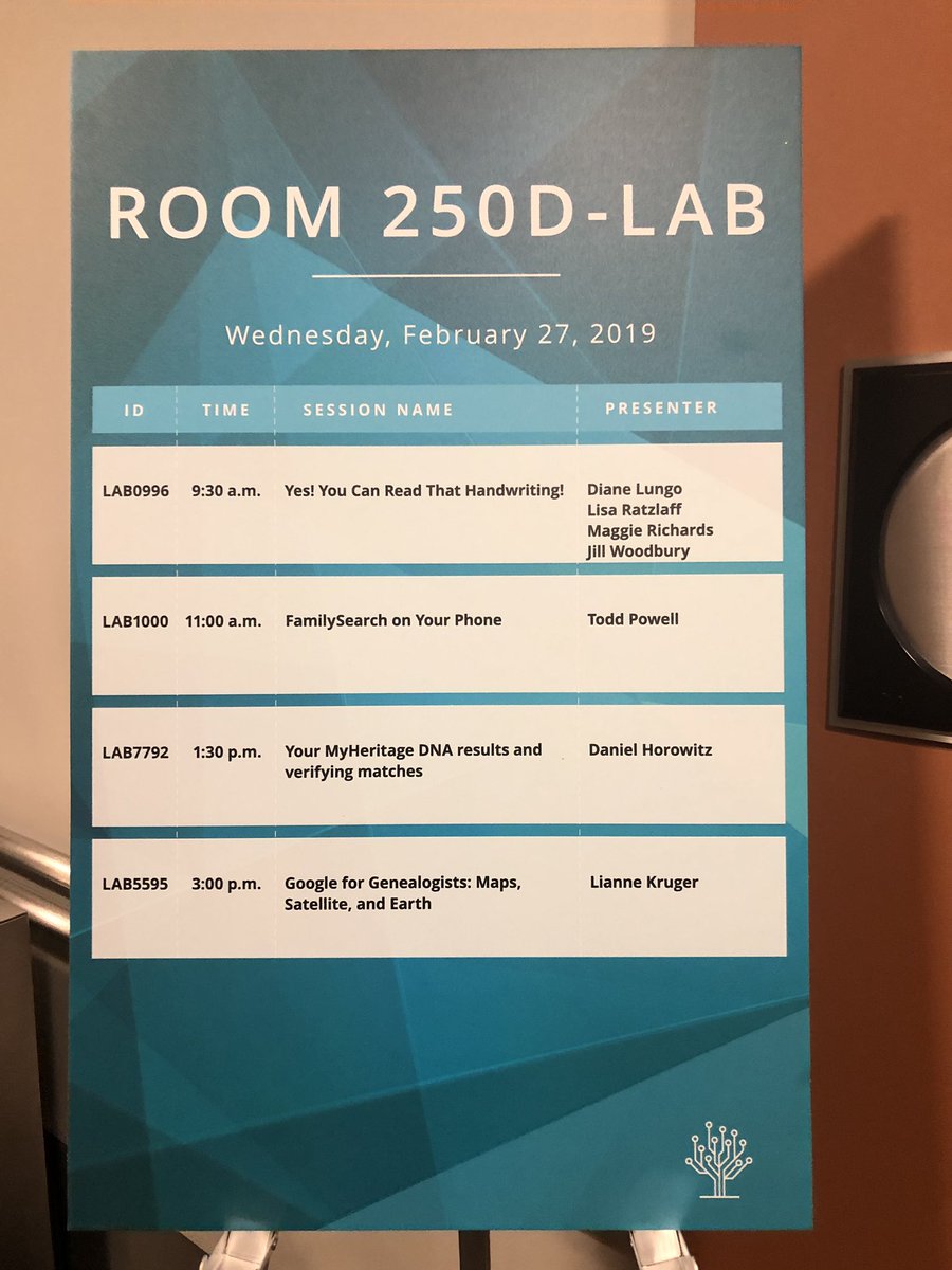 liannekruger's tweet image. This is me, for today!! #RootsTech2019