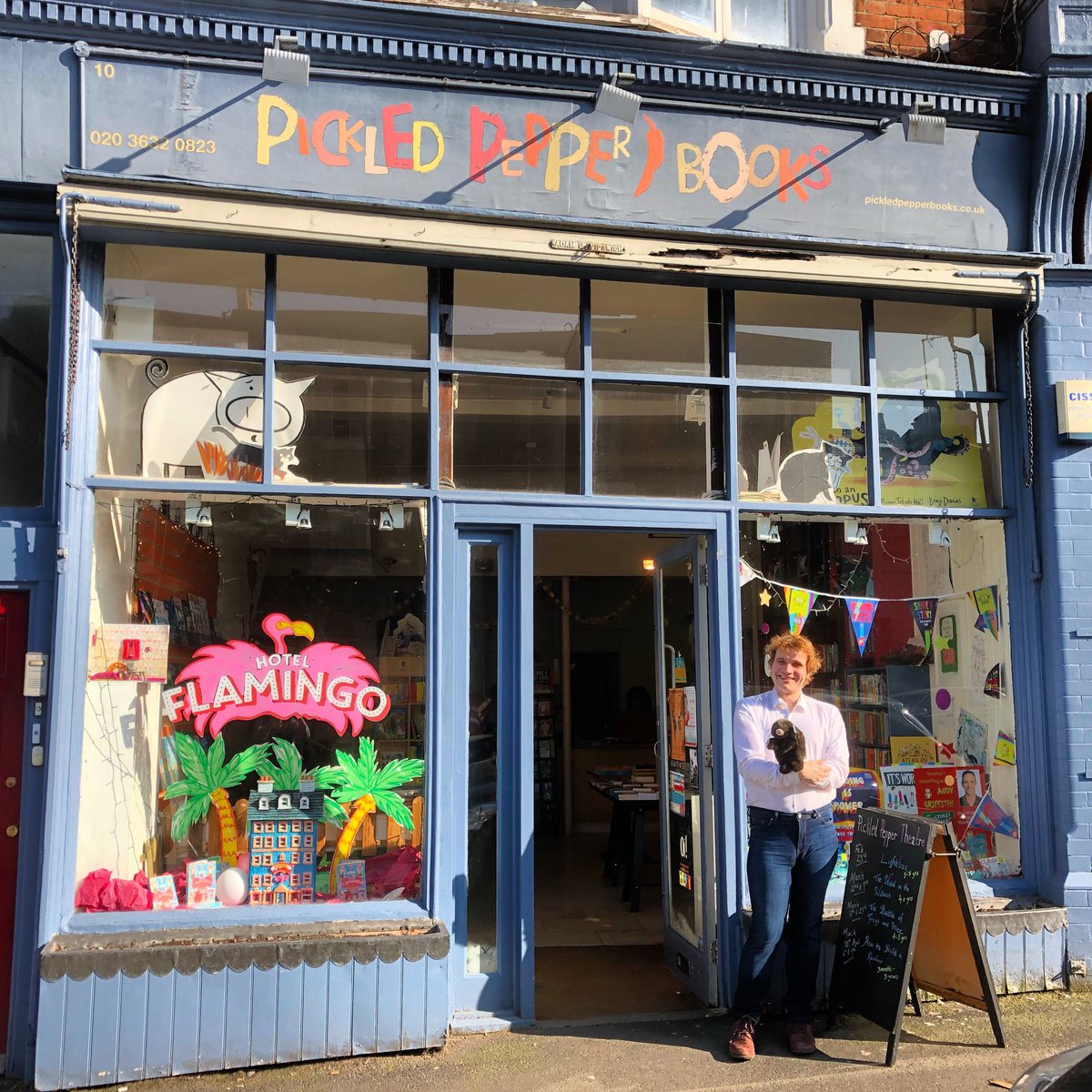 AWAPrd's tweet photo. Our #MascotMole took at trip to @pickledbooks today! Mole is very excited for the #TheWindInTheWillows on 2nd and 9th of #March!
#Mascot #Mole #PickledPepper #BookShop #Book #Theatre #TheatreLife #Play #Show #ActorsLife #Actors #Actor #Rat #Toad #Badger #WindInTheWillows https://t.co/3nmXz4WeHj