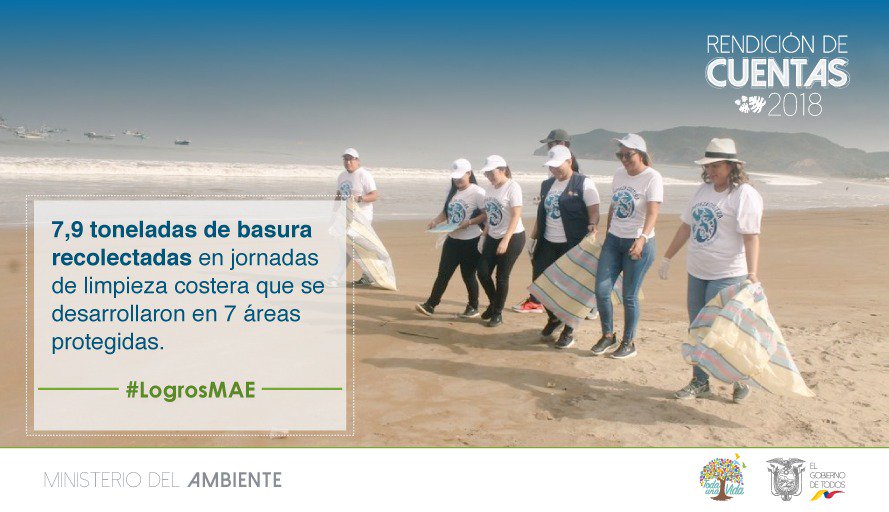 MAATE_Zonal3's tweet photo. Motivamos la preservación de nuestros recursos naturales, fomentando la responsabilidad de la sociedad para prevenir el impacto de la basura marina. #LogrosMAE https://t.co/uGfrCfCsoU