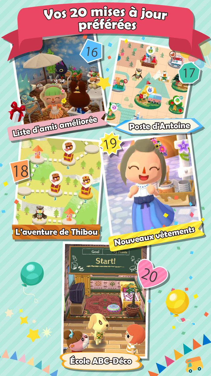 AC_Marie_FR's tweet photo. J'ai élaboré un rapport de tous nos accomplissements dans #PocketCamp ! N'hésitez pas à le partager avec vos amis. Si l'on atteint un total de 50 000 retweets sur l'intégralité de nos comptes, tout le monde recevra deux types de gâteaux de la chance en cadeau ! 🥠 https://t.co/bxFw4BvO6F