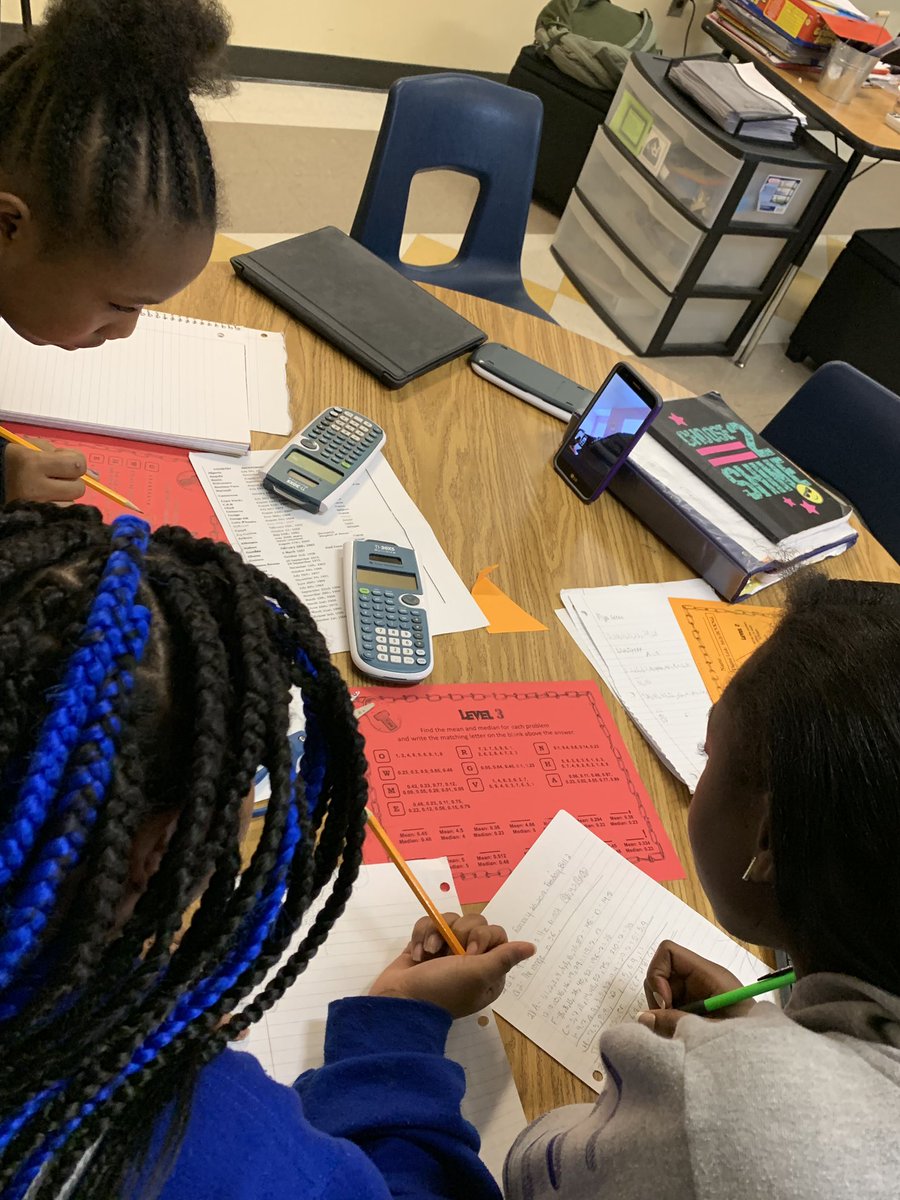 PBell_EdS's tweet photo. When you’re absent and can’t finish the escape room... She called in to work with her group.🔥🔥🔥. #AllKidsCAN #MakingMathWORK https://t.co/iT8it1dQqV