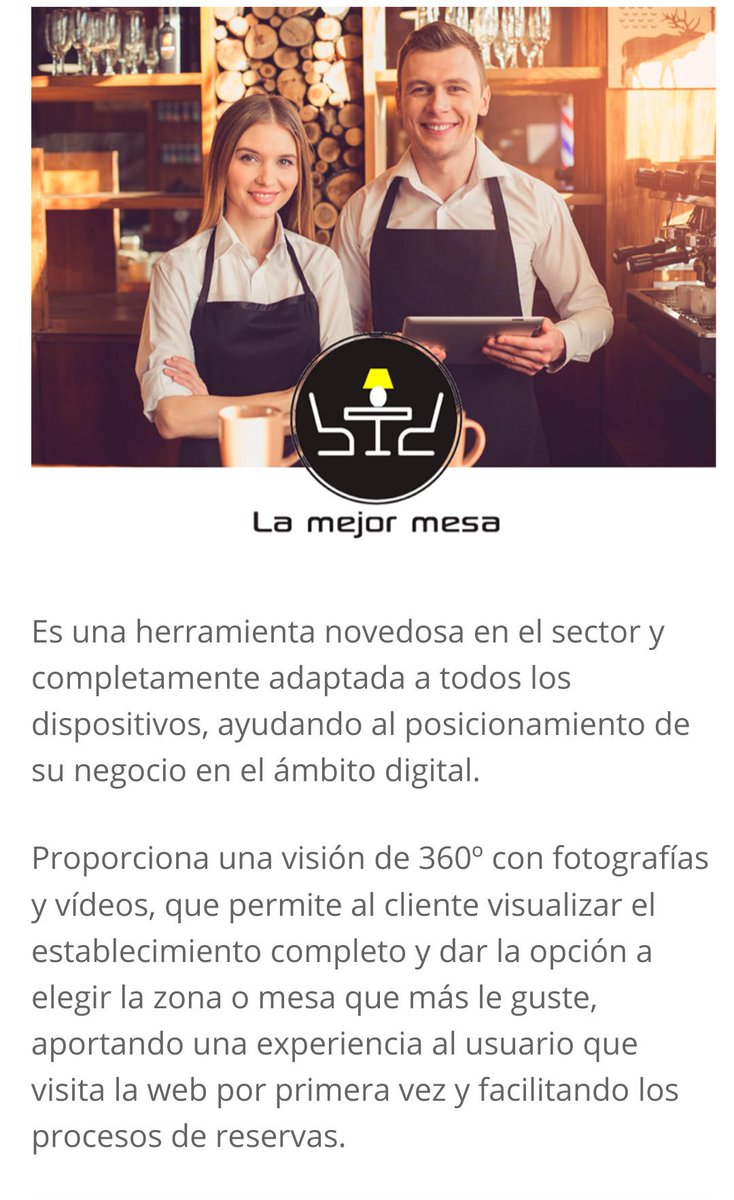 Está semana en <a href="/info_horeca/">Infohoreca.com</a> podéis conocer un poco más de <a href="/LaMejorMesaa/">La Mejor Mesa</a> Descubre más en 
infohoreca.com/productos/2019… #Reservasefectivas #Realidad360 #Tendencias #Horeca