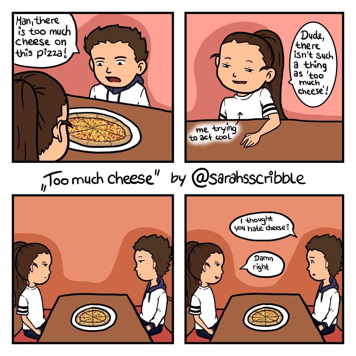 Sarahscomiclife's tweet photo. I don't hate cheese, that's a lie! https://t.co/5vDDShUdB0
