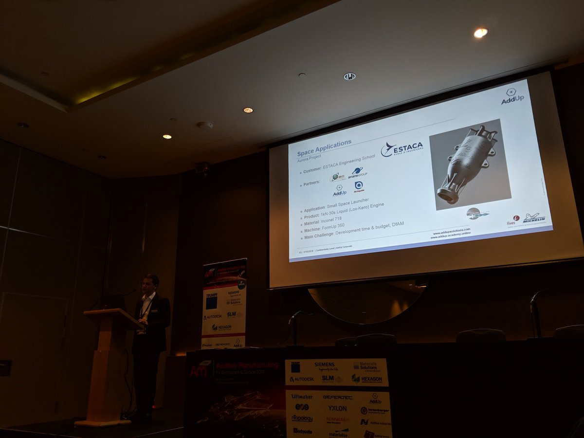 3dprintindustry's tweet photo. Space projects using metal additive manufacturing @AddUp_solutions. The Aurora project & an inducer for a cryogenic engine. #3dprinting #AMforAS https://t.co/YjZrw9JgxZ