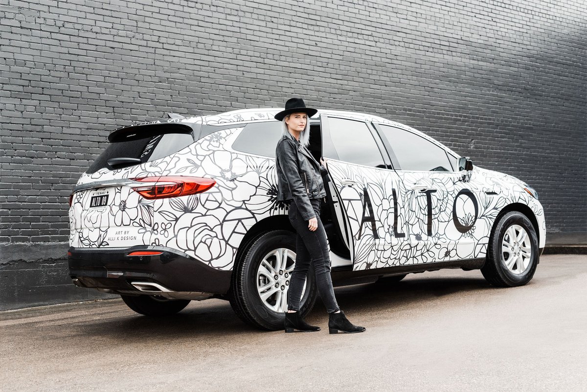 Have you spotted the <a href="/RideAlto/">Alto</a> + <a href="/Allikdesign/">Alli Koch</a> Art Car yet? Read about the collab in <a href="/phollowpeople/">Preston Hollow People</a> prestonhollowpeople.com/tag/ride-alto/