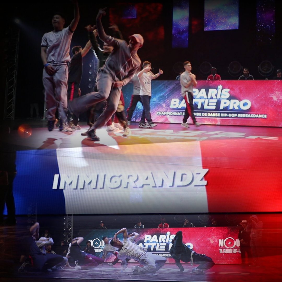 immigrandzz's tweet photo. 🔥🌎 TOP 4 BATTLE PRO 🌎🔥

Après une victoire en 1/4 de finale contre KGB Crew Taïwan 🇹🇼 notre parcours s'achève face à la dream team de @redbull All Star 🌏 en 1/2 finale des Championnats du Monde @BattlePro19 !

#IMGZ #France #crewvcrew #battlepro #championnatsdumonde #TOP4 https://t.co/ng76Z9TEkz