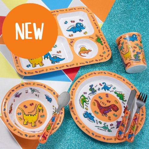 BeckyandLolo's tweet photo. 🦖 Having a ROAR-ING time with our adorable #dinosaur #dinnersets and matching cutlery. Made from durable melamine and decorated with a fearsome dino design, our melamine tableware makes the perfect gift.

Shop now ➡️https://t.co/7noOoGSgbp https://t.co/8rGKE2mV2n