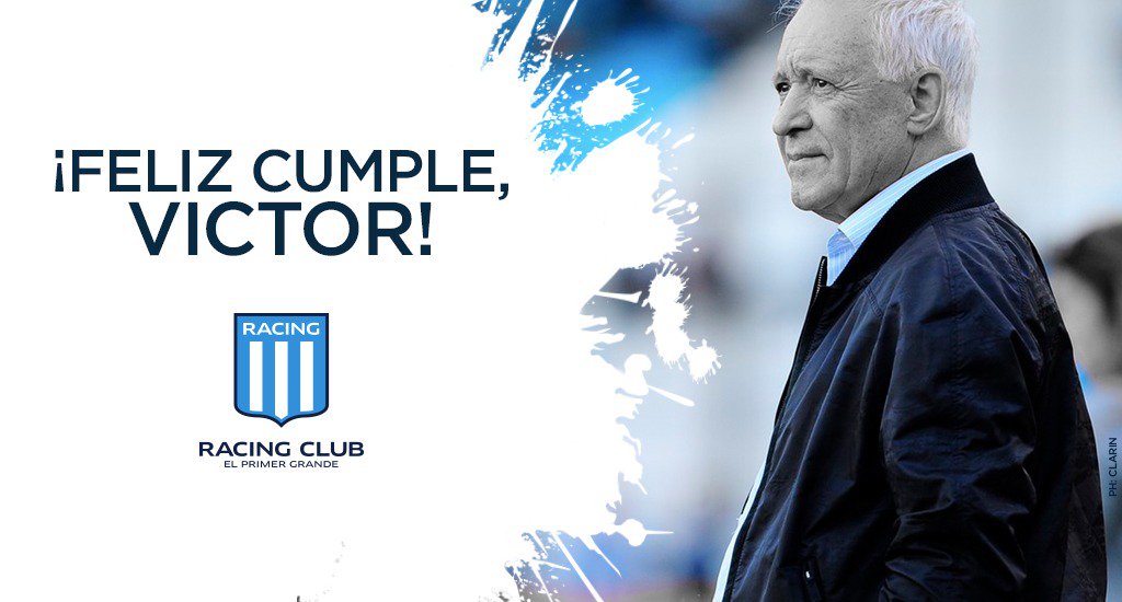 RacingClub's tweet photo. Desde el 2013 es nuestro presidente. Hoy cumple 73 años y toda la Academia lo saluda en el día de su aniversario 😀👏7⃣3⃣

¡Feliz cumpleaños @Vbrvictor! 🎉👏

#FelizCumpleañosVictorBlanco🎂🎓
#FelicidadesVictor😀👏🏆 https://t.co/44T0xu0XUI