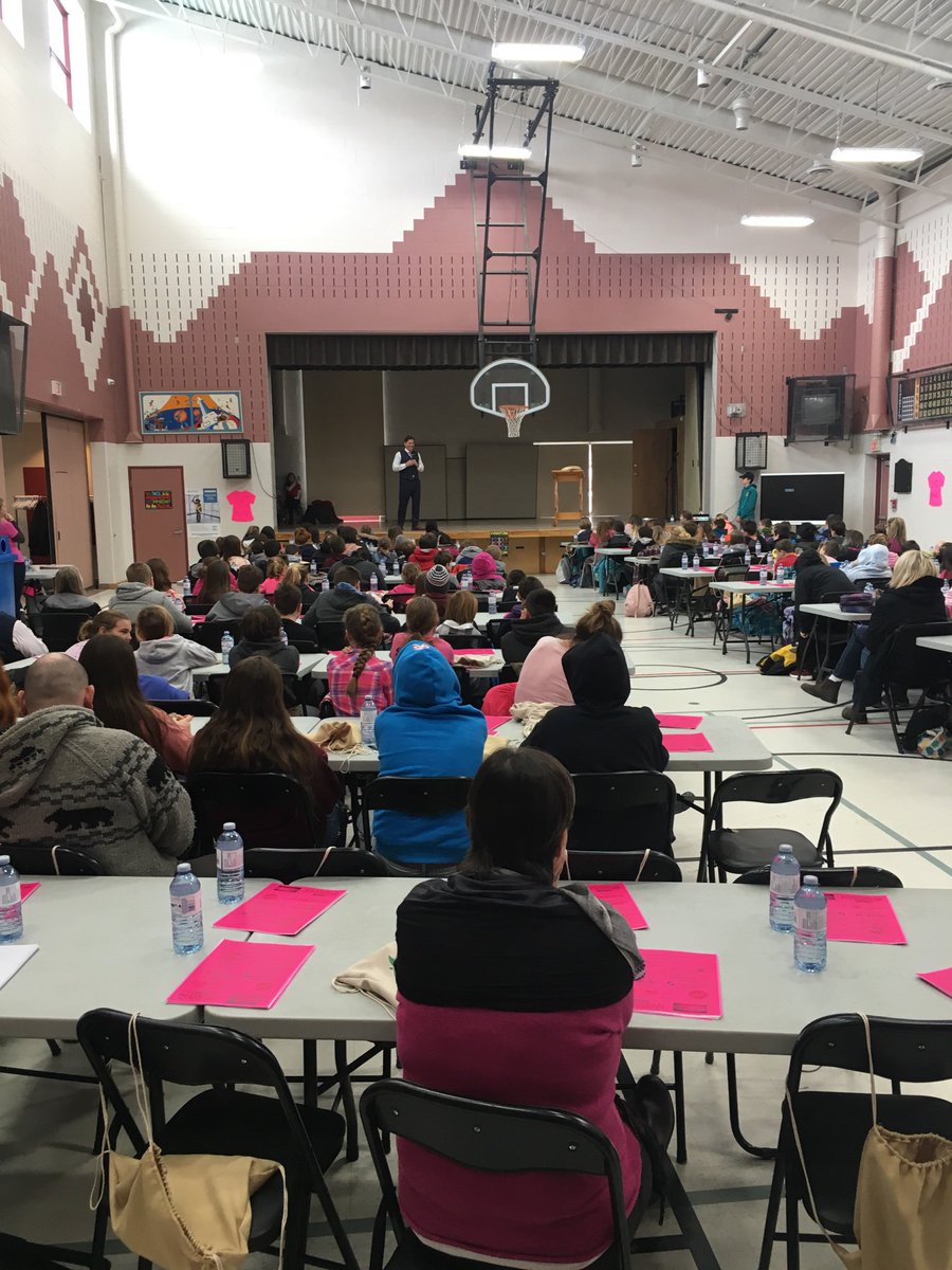 downiewenjack's tweet photo. DWF is in Alderville First Nation presenting the Legacy Space Program https://t.co/YfDuItNnK4 to area students at the One Voice Expo @one_voice_expo #LegacySchools #DoSomething #DownieWenjackFund #PinkShirtDay #PinkShirtDay2019 https://t.co/L2PhJeLPRa