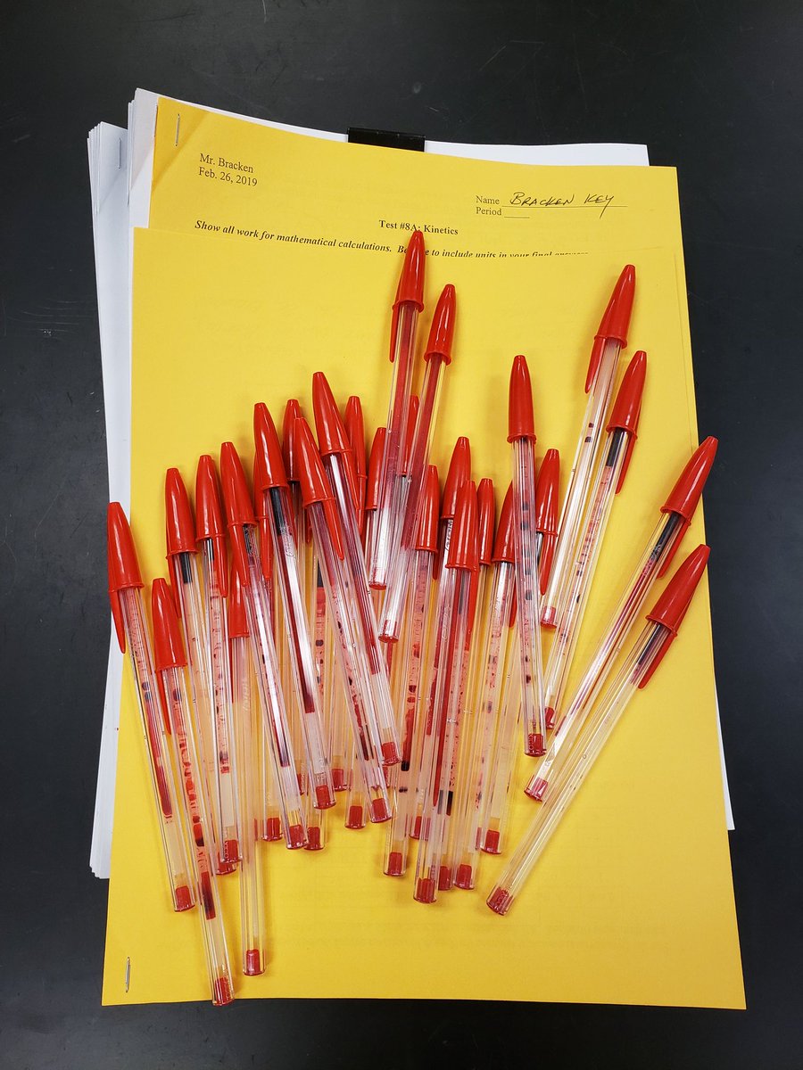 wnchem's tweet photo. Yesterday's tests are graded....all 650 pages of them. Perhaps Bic should become a sponsor of my class? #RedPenMagic #StriveForNextDayFeedback
#SleepDeprivedTeacher https://t.co/x31Hsw4JdB