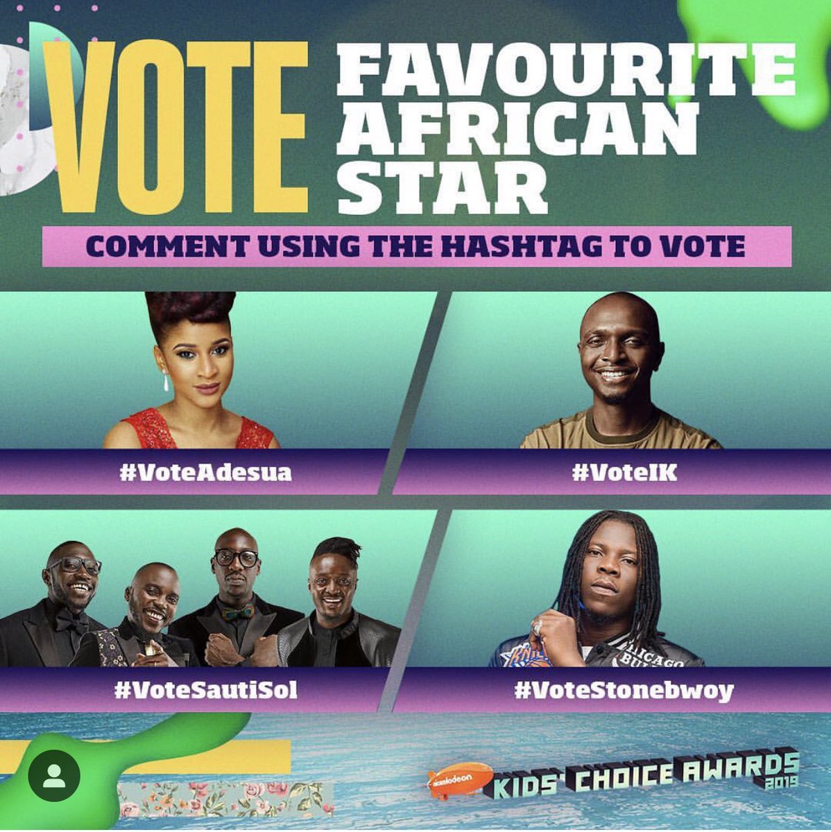 stonebwoy's tweet photo. Congratulations Ghana 🇬🇭. #BHIMNATION another Nomination For Us Let’s Win This.
@NickAfrica Kids Choice Awards 2019 hashtag #KCA #VoteStonebwoy To Vote For Me On Twitter... 
Thank You!!! https://t.co/UQkceXdW6x