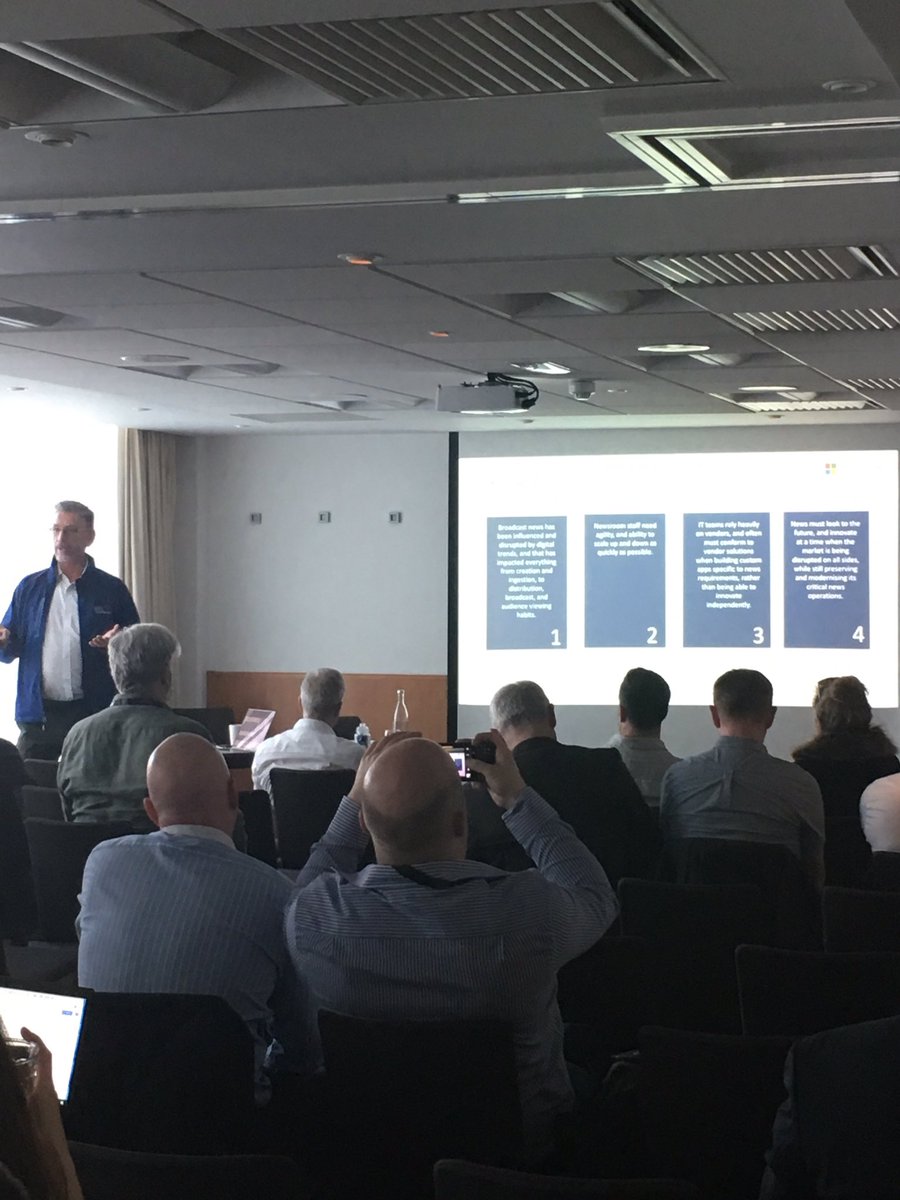 OTT_DAYS's tweet photo. Tim Jones from @Microsoft now on stage at #ottday in London. Sharing awesome insights on the #newsroom for the future #ott #ottdays https://t.co/z74hspyi8P