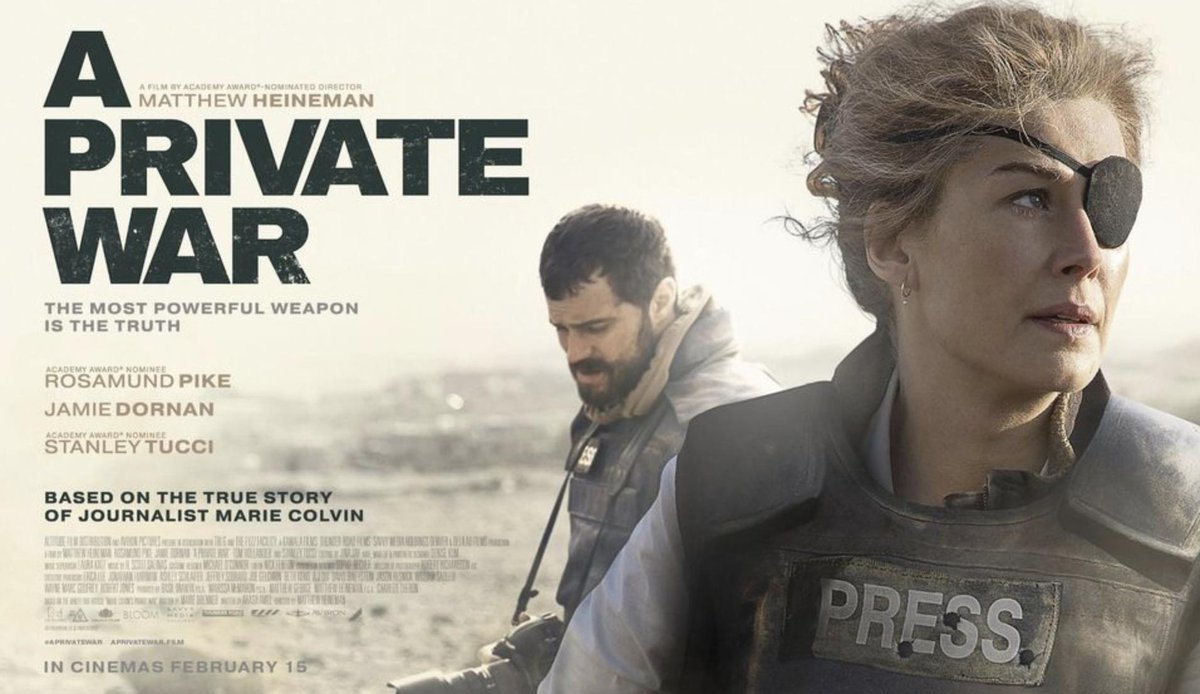 ichoosemag's tweet image. We've got 20 free tickets for the @Everymancinema screening of A Private War. To be in with a chance of winning a seat for you and one for a pal, simply retweet this post and follow us.
My mom's seen it. Her verdict? "Brilliant but harrowing"
Screening is March 5, 8pm. T&amp;amp;C apply.