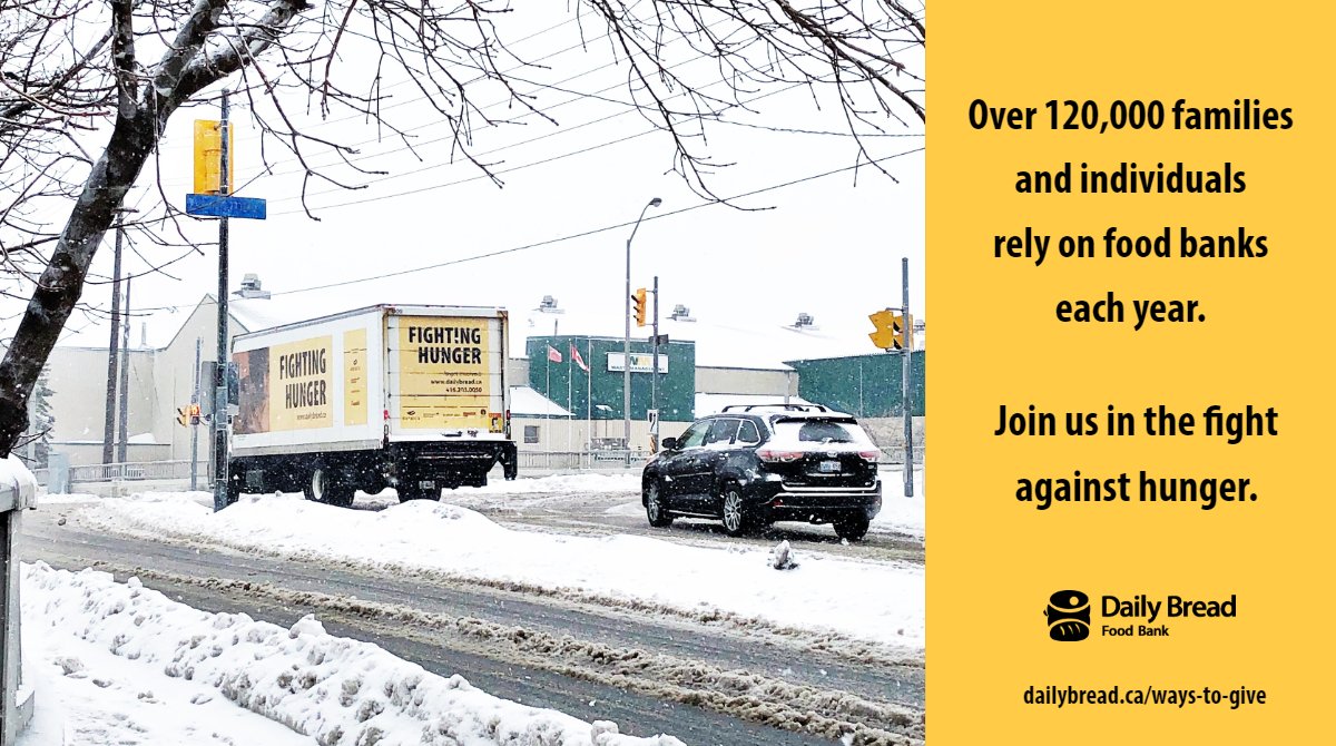 DailyBreadTO's tweet photo. Thanks to our generous donors &amp; supporters #DailyBreadTO is able to provide emergency food services to thousands across the city. Join us in the fight agaisnt hunger! https://t.co/ZYXcqF76BM #WeAreDailyBread #Toronto #hunger https://t.co/3bZVBLuUsv