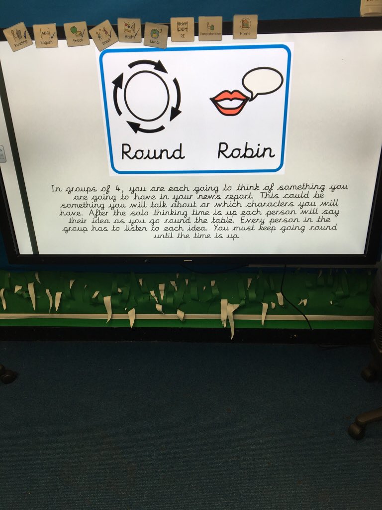 MissGregory_HT's tweet photo. Pearl Class loved their round robin yesterday which was used to share ideas on what they thought they should include in their news report #engagementstructures #curriculumweek https://t.co/hbCMc6GMDX