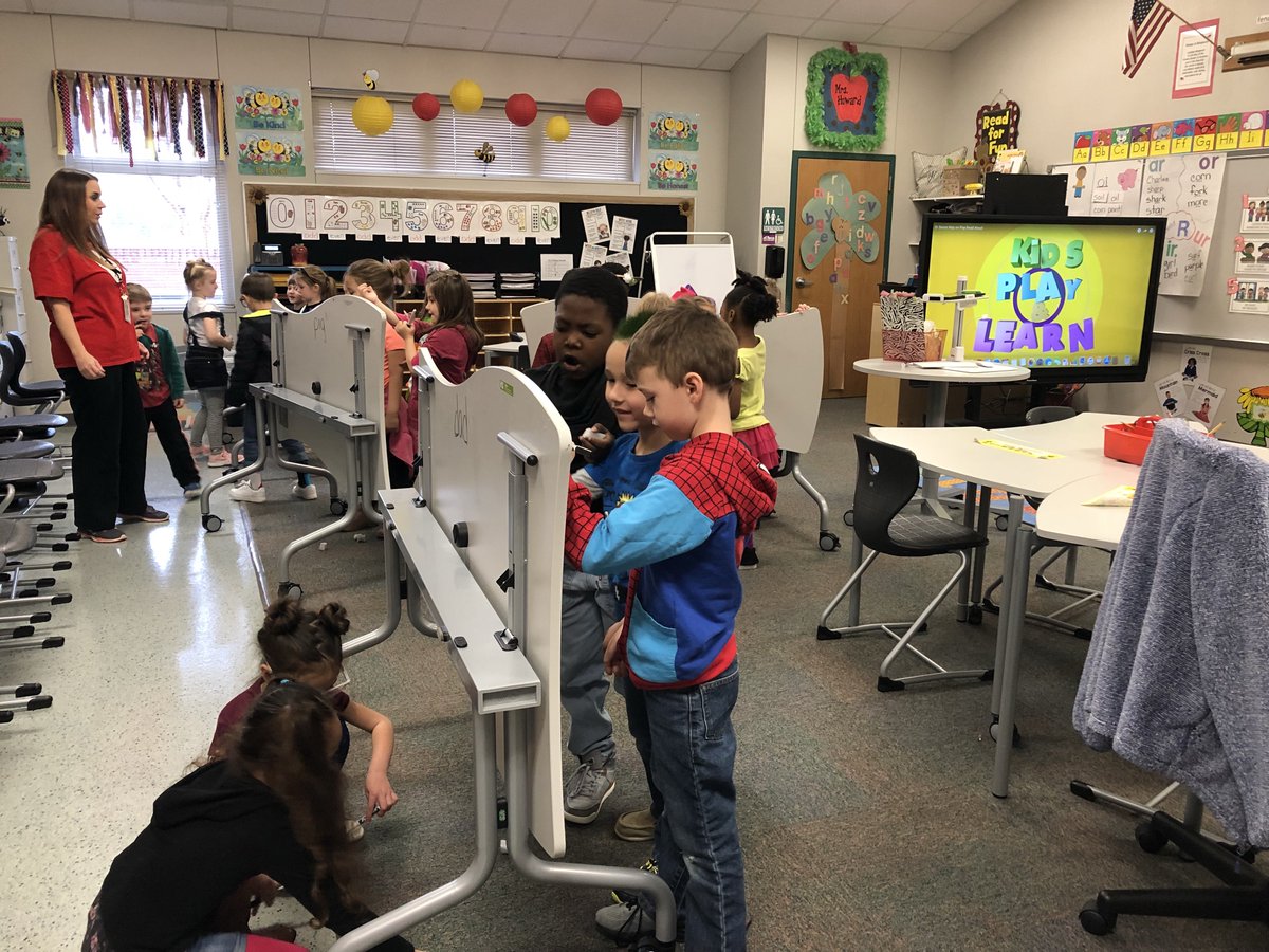 mrslaurenbenner's tweet photo. Kinder is using their new furniture in innovative ways for Wacky Wednesday @Longbranch_Elem #MISDmoveit #MISDProud https://t.co/AB4on0Kuth