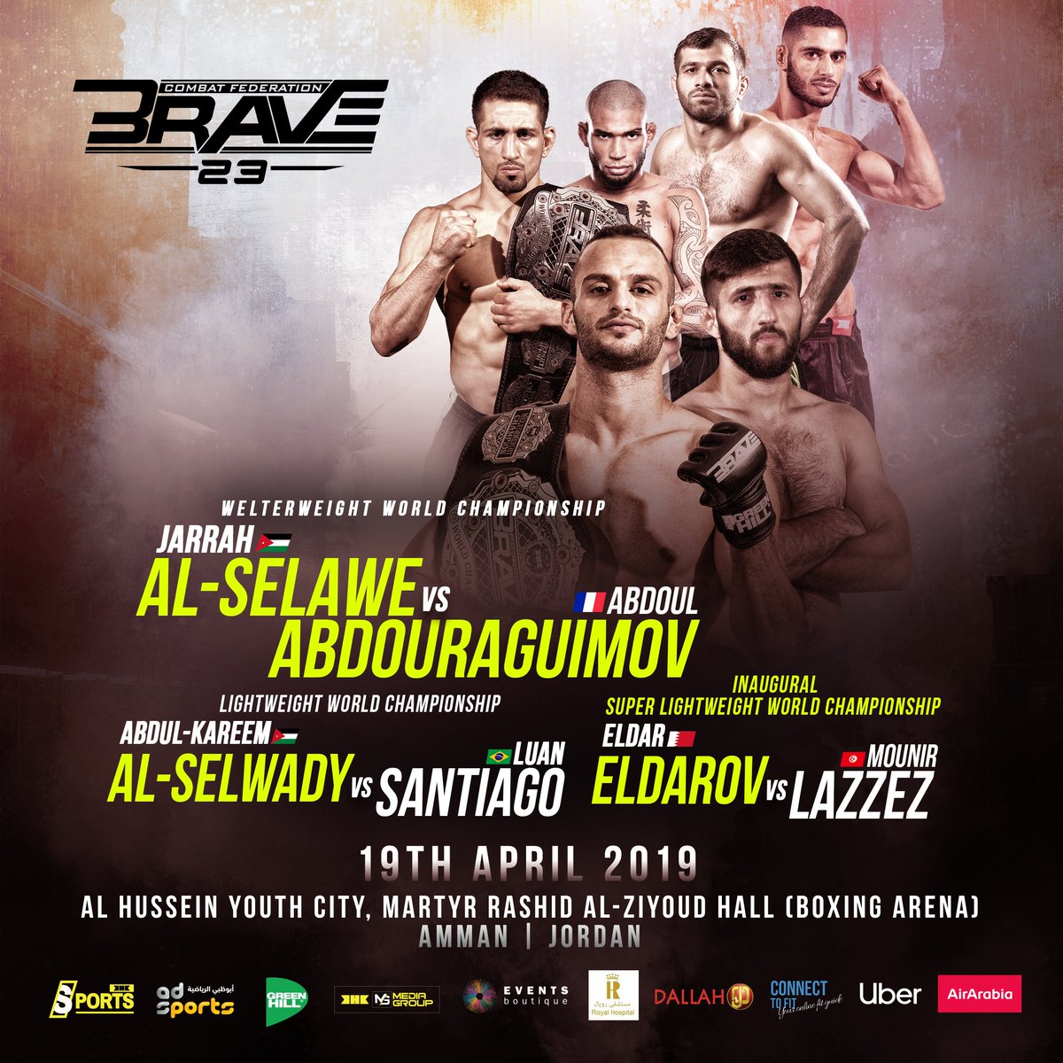 bravemmaf's tweet photo. Brave 23 official poster is here!
The Jordanian fans will witness an action-packed fight card with 3 title fights and the best local talents in one night as Brave returns to Amman. Don't miss it! #BraveCF23 #BraveJordan https://t.co/GYXeRCZFeB