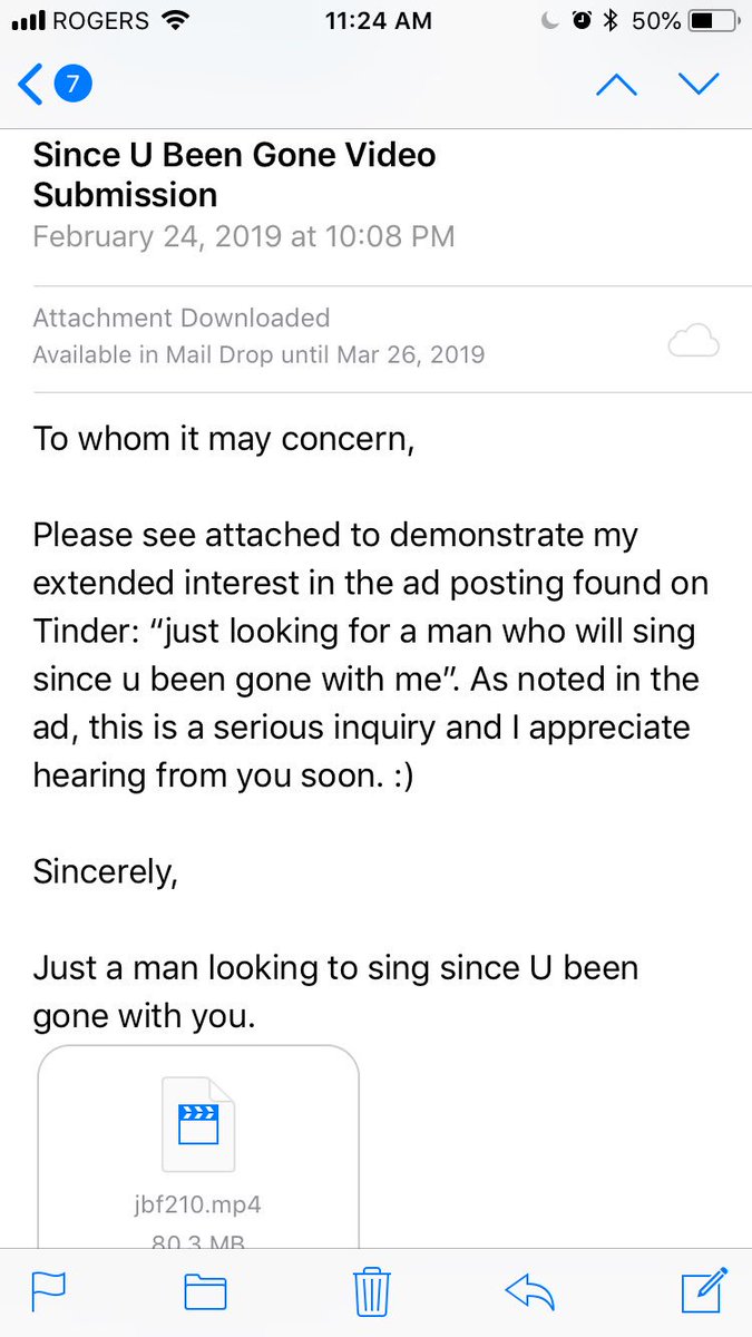sarhuffy's tweet photo. so.... my tinder bio is “just looking for a man who will sing since U been gone with me”.... (view next tweet) https://t.co/Wb2VrNZV5G