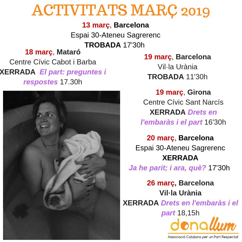 Activitats de març. RT que arribi a tothom!