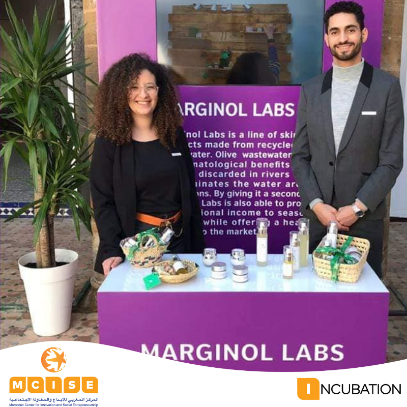MoroccanCISE's tweet photo. We are very proud of our #DareInc incubation program alumnis #NoBoxLab, #MarginolLabs, #SeaSkin & #ZelijInvent for presenting their startups to the Duke and Duchess of Sussex @KensingtonRoyal during their visit to Morocco. #RoyalVisitMorocco #SocEnt #Innovation https://t.co/O8Ns2tCMDx