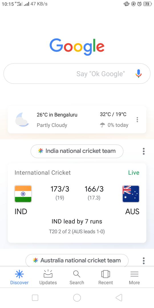 iamtilak's tweet photo. Please #google this is not a #test #cricket @indvsaus #INDvsAUS #IndvsAusT20 #Bengaluru @bhandari_sahana https://t.co/LcW88lHRBV
