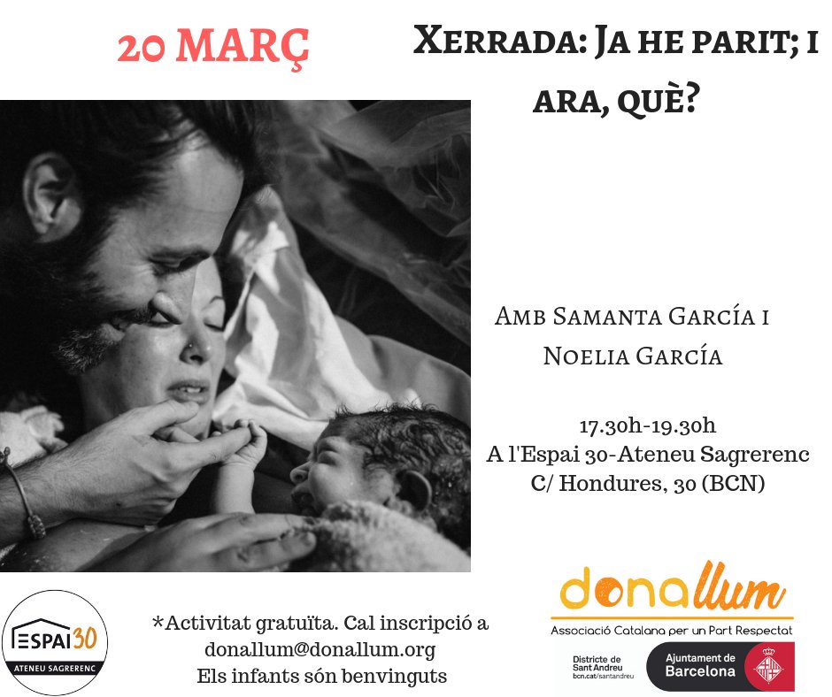 Xerrada a <a href="/Espai30_Sagrera/">Espai30 - Ateneu Sagrerenc</a> JA HE PARIT, I ARA, QUÈ? molt interessant, amb Samanta García i <a href="/Taquilleitor/">Alathäriel🎗️</a>