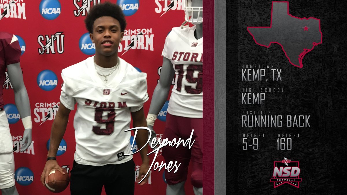 SNUFootball's tweet photo. Out of Kemp, Texas, welcome to the family @Desmond_Jones9. #StormInbound #BoltsUp⚡️ https://t.co/DhPT2ALh8j