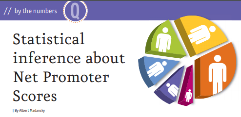AnalyticalGroup's tweet photo. The February issue of Quirk’s includes a feature article by our VP, Albert Madansky. Albert Madansky explains how to perform statistical comparisons of Net Promoter Scores. You can read the electronic version of the article by clicking here ... https://t.co/iEALnd9p4Y  @QuirksMR https://t.co/xVDxvRs49t