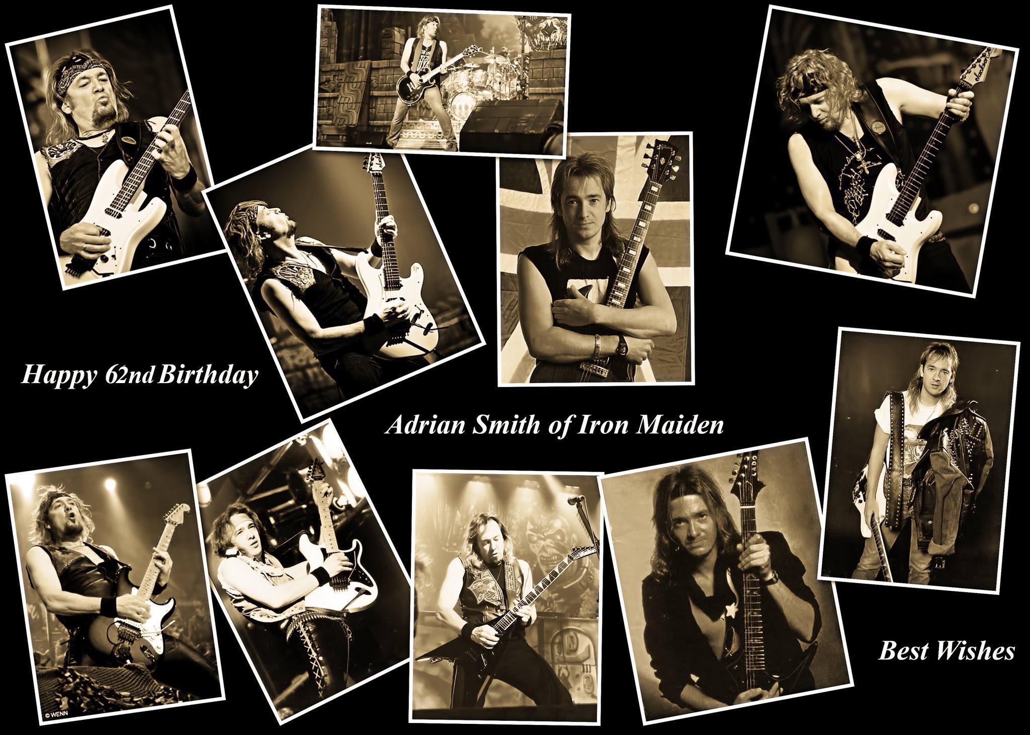 Happy 62nd Birthday & Best Wishes to Adrian Smith of Iron Maiden 