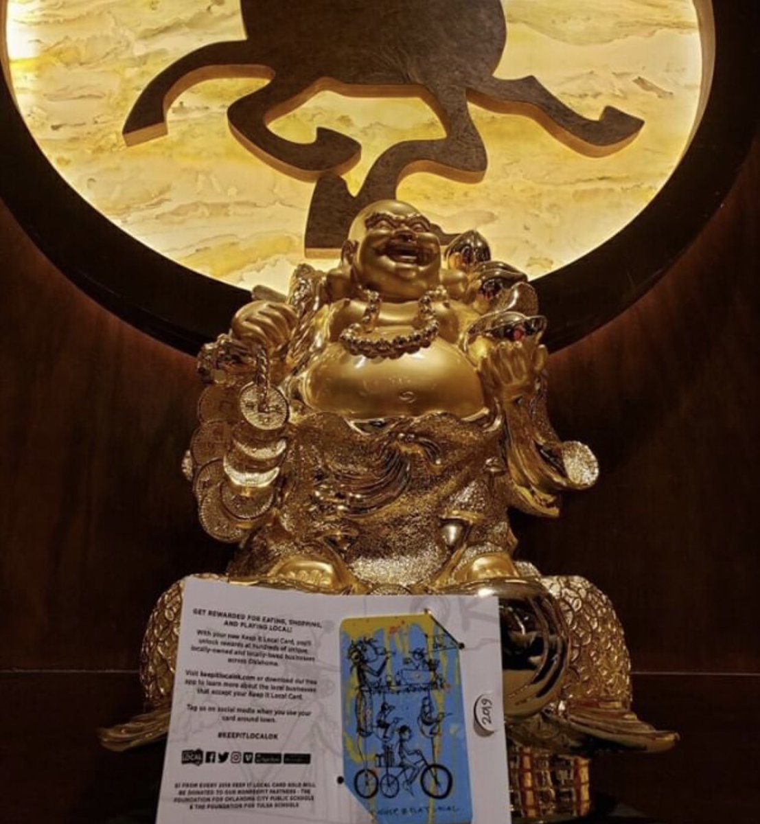 Good fortune! Every time you use a <a href="/KeepItLocalOK/">Keep It Local OK</a> card here at Kwan’s, you’ll receive 10% off your meal! (excluding alcohol and Dim Sum)
#eatlocal