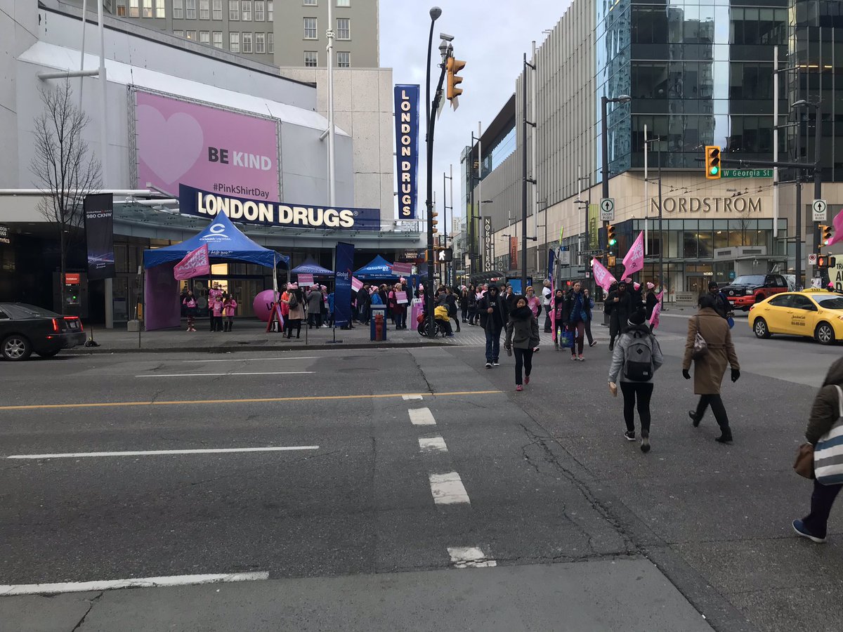 MattAtkinsonCCS's tweet photo. Amazing morning supporting Coast Capital and Pink Shirt Day. #PinkitForward https://t.co/T2xhqRBCYJ