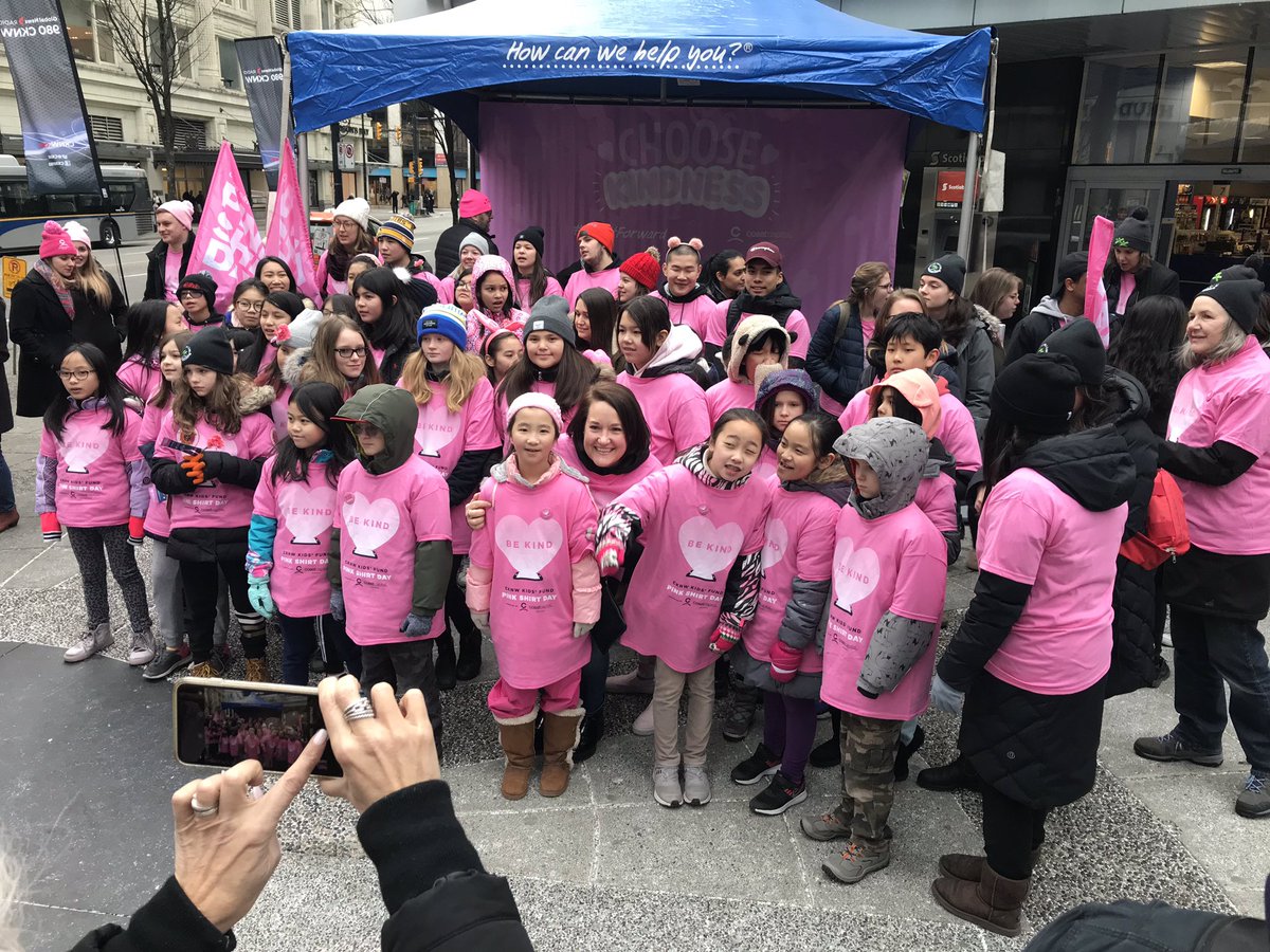 MattAtkinsonCCS's tweet photo. Amazing morning supporting Coast Capital and Pink Shirt Day. #PinkitForward https://t.co/T2xhqRBCYJ